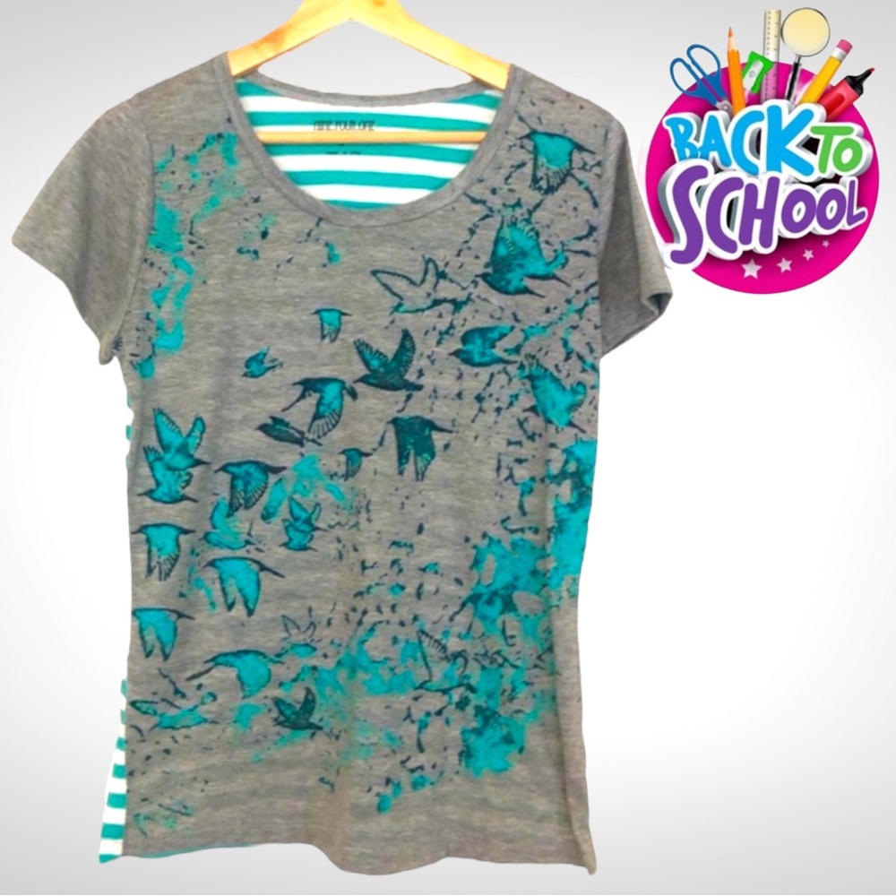 Teal Flock of Birds Top